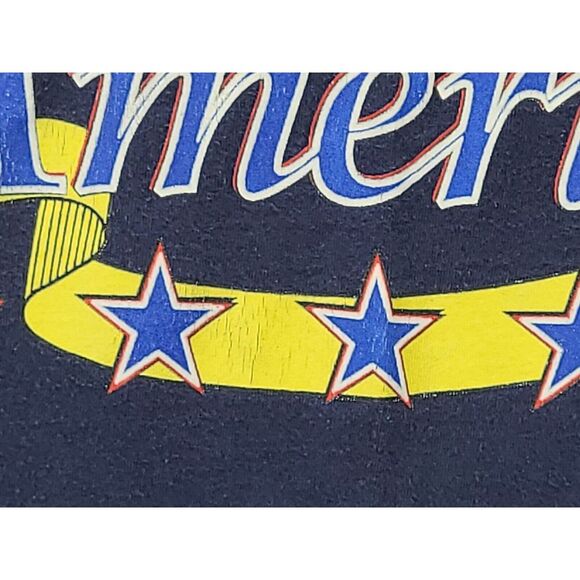 Vintage Single Stitch America T-shirt Mens Xl Fruit Of The Loom Tag Blue‎ - Picture 3 of 12